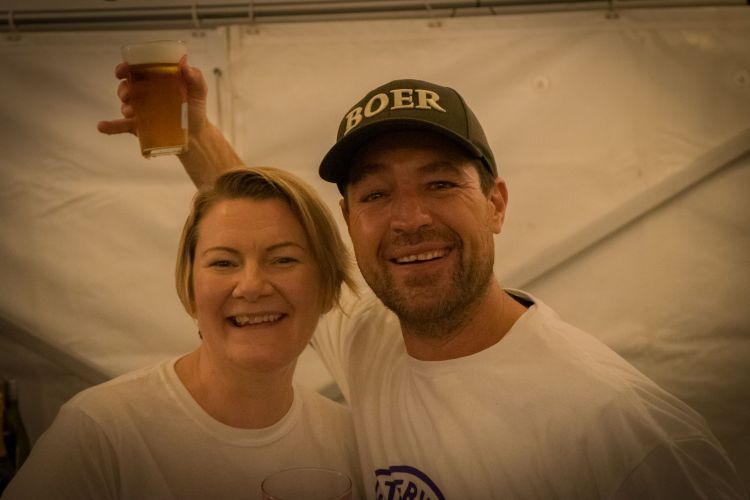 Volunteers at the Caterham Beer Festival.